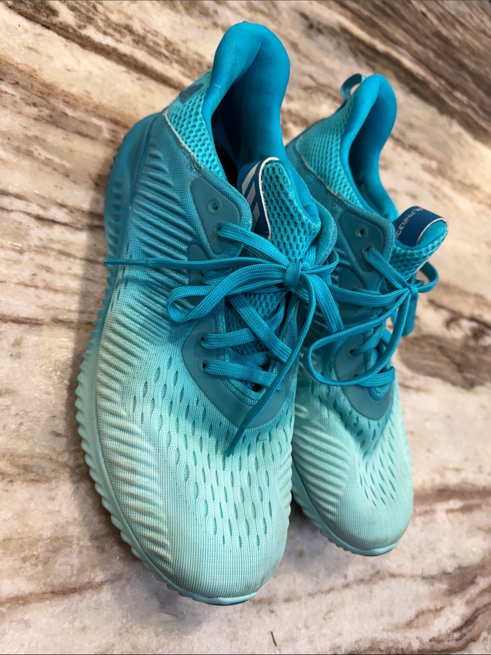 adidas Women's alphabounce Teal ombre Mesh Running Shoes
